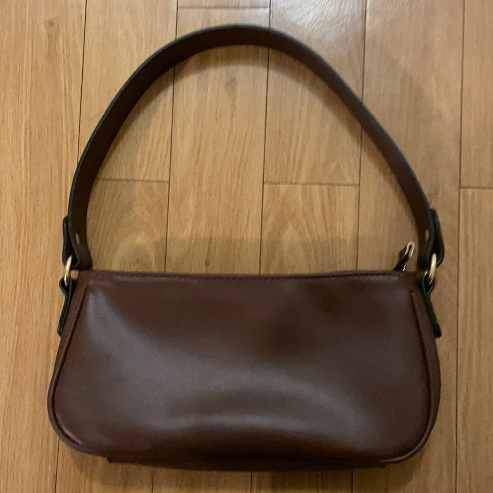 Brown baguette purse